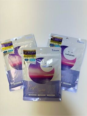Lululun Night Face Mask pack of 3 (7sheets)